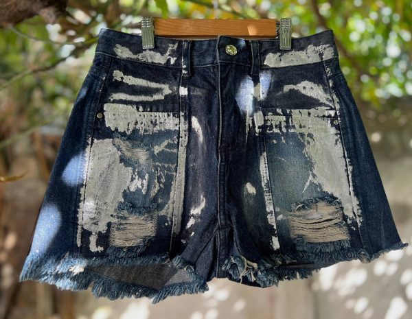 Short metalizado flecos - Imagen 2